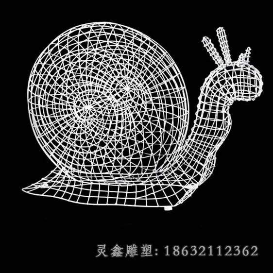 鏤空蝸牛動(dòng)物不銹鋼雕塑