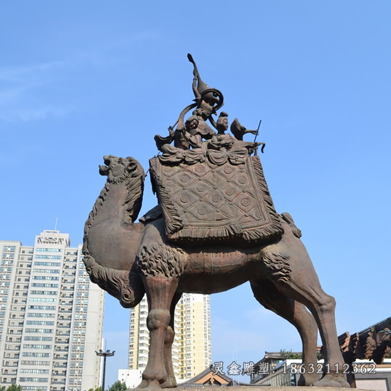 駱駝城市動物銅雕