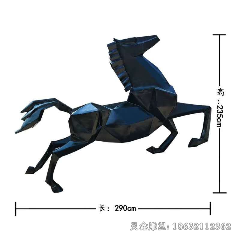 彩繪馬戶(hù)外不銹鋼雕塑