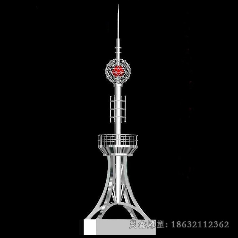 彩繪避雷針?biāo)V場不銹鋼雕塑