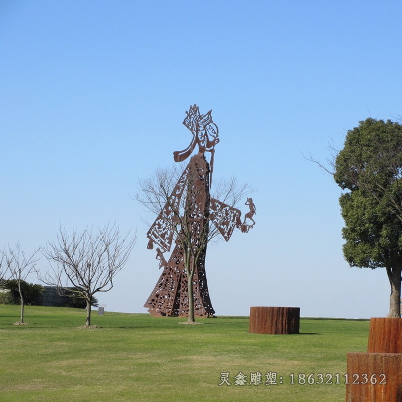 不銹鋼皮影戲公園景觀雕塑