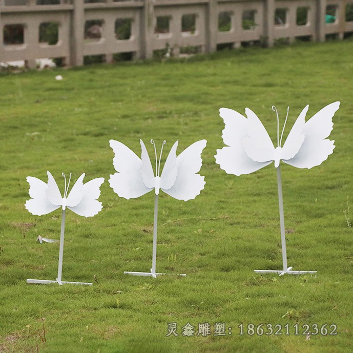 不銹鋼蝴蝶鏡面公園雕塑