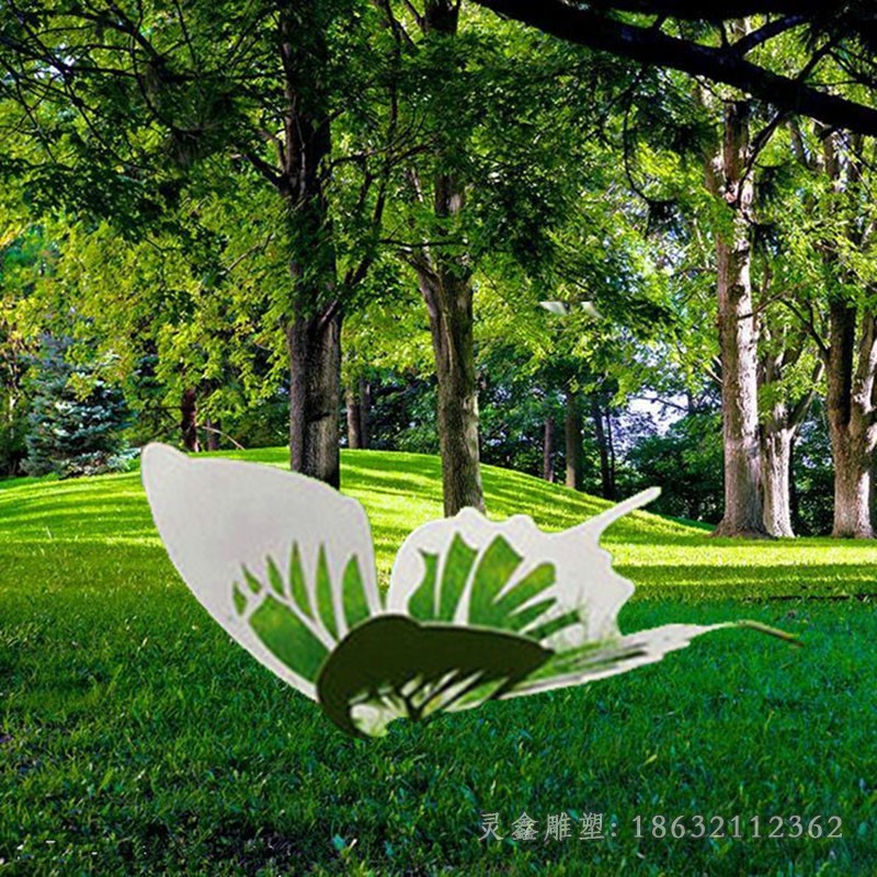 不銹鋼鏤空蝴蝶公園動(dòng)物雕塑