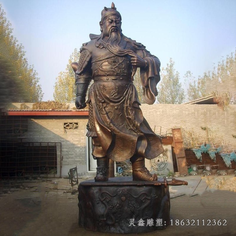 立式關(guān)公銅雕，古代名人銅雕