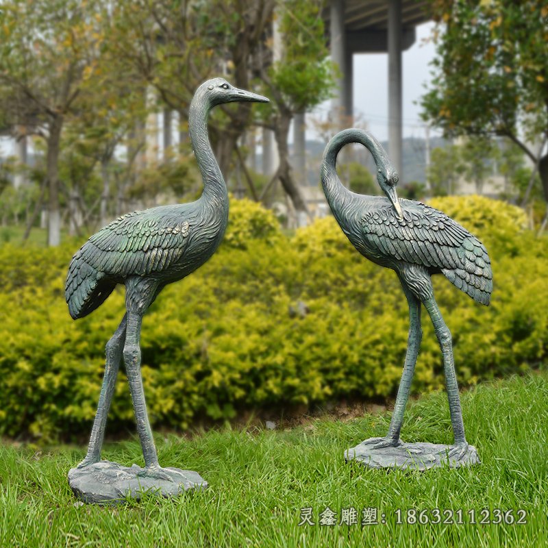 一品鳥仙鶴動物景觀銅雕