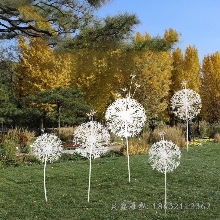 不銹鋼蒲公英公園景觀雕塑