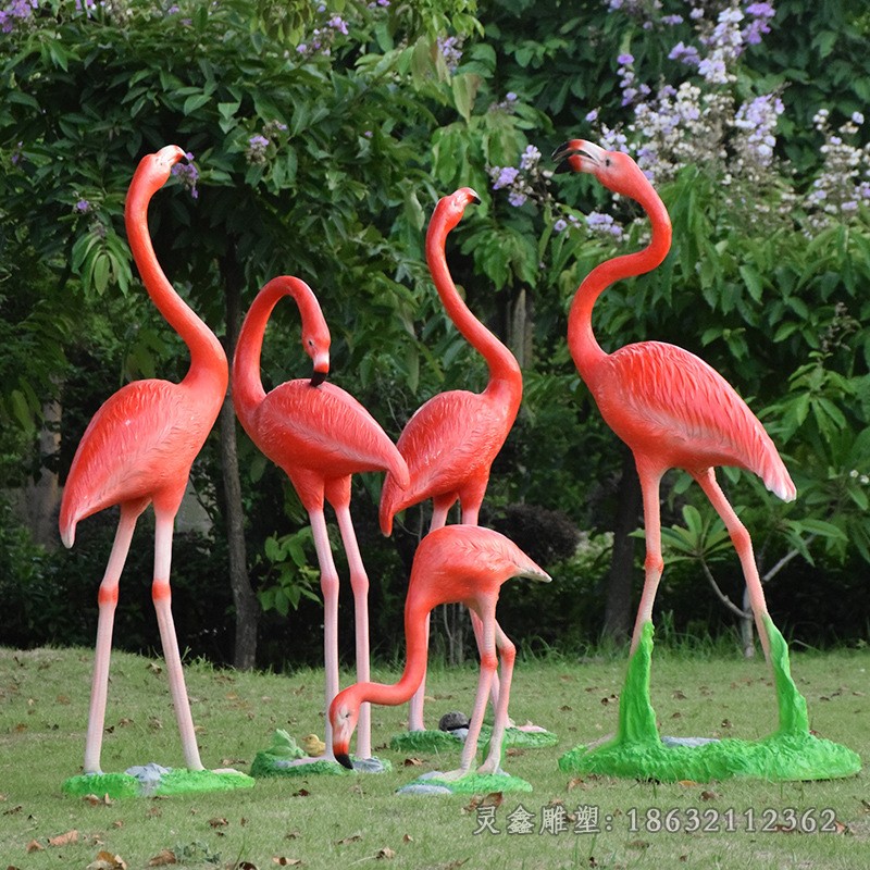 不銹鋼火烈鳥校園景觀雕塑