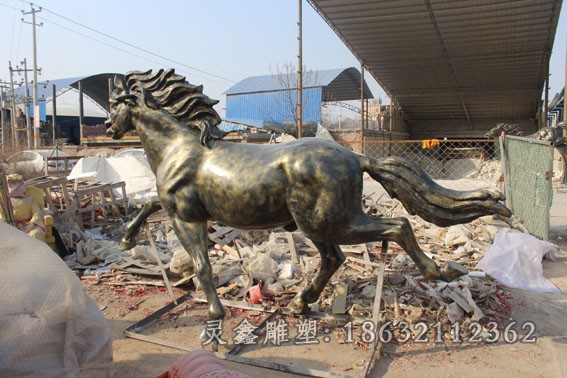 飛馬動物景觀標志銅雕