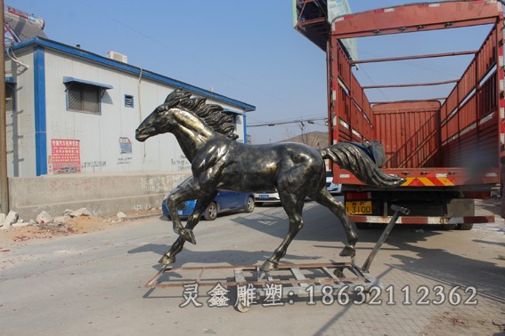 動物飛馬景觀抽象銅雕