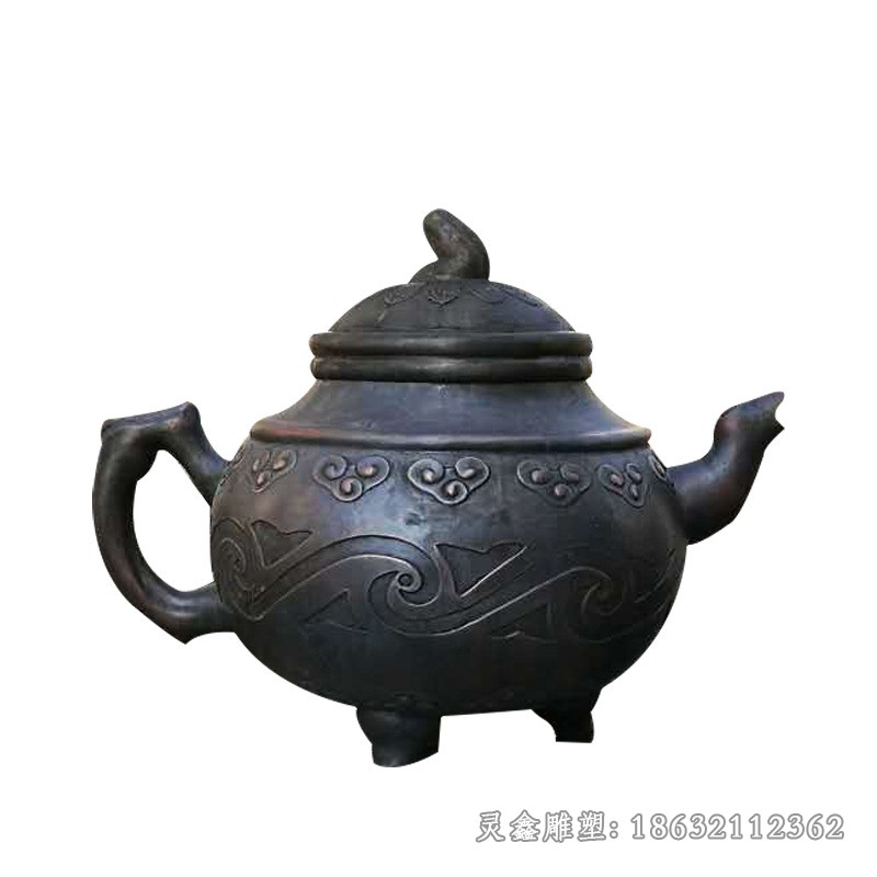 茶文化茶壺廣場景觀銅雕