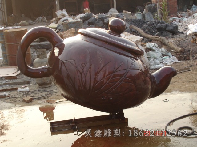 茶文化茶壺公園景觀銅雕