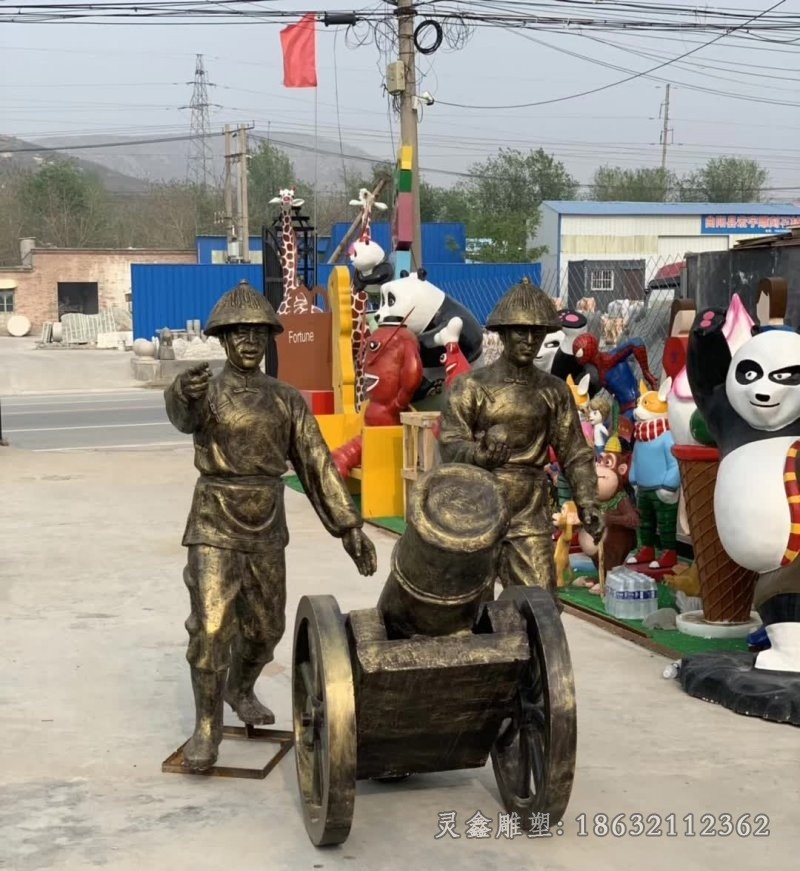 大炮校園景觀銅雕