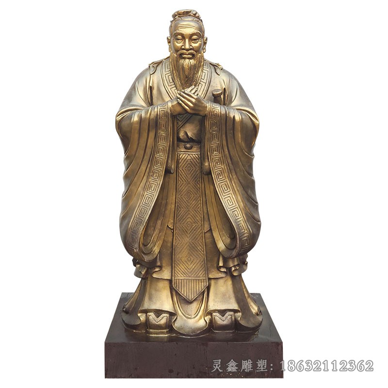 古代教育家孔子商場(chǎng)銅雕