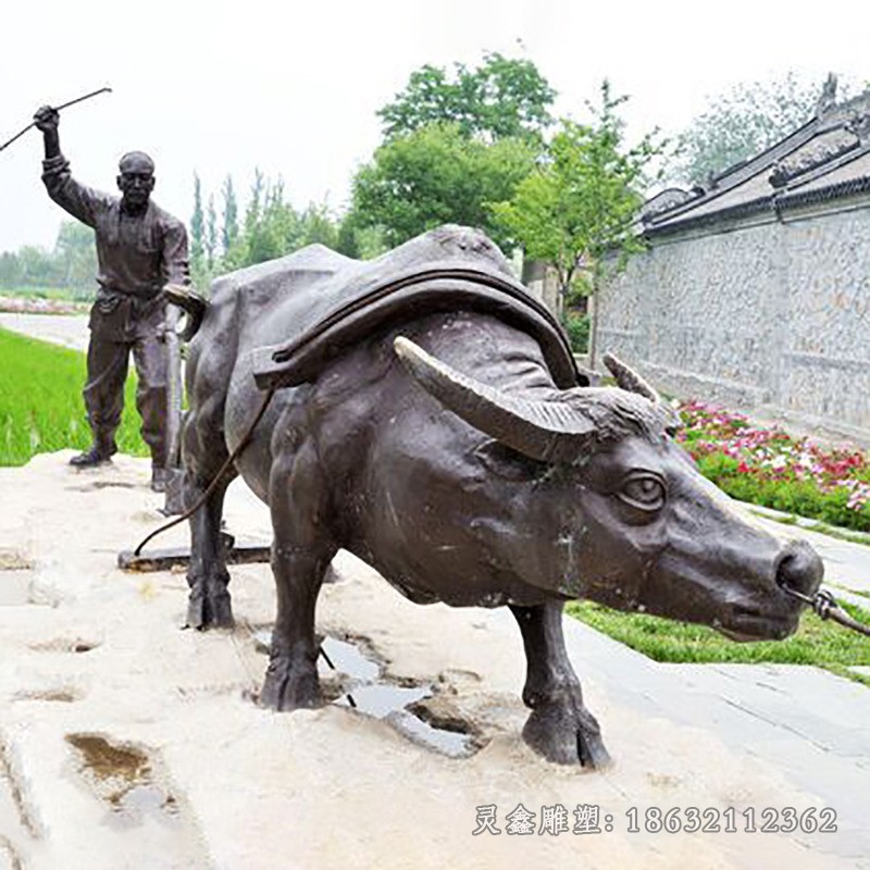 耕地牛農(nóng)耕景觀銅雕