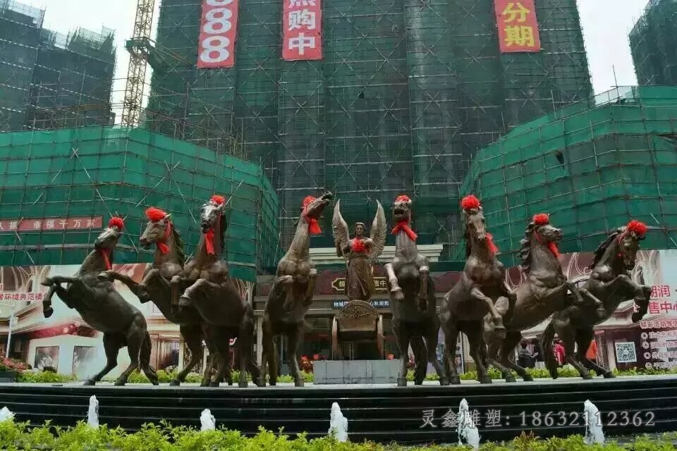 阿波羅戰(zhàn)車庭院景觀銅雕