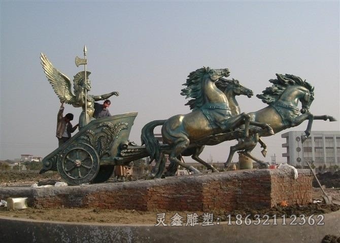 阿波羅戰(zhàn)車標志景觀銅雕