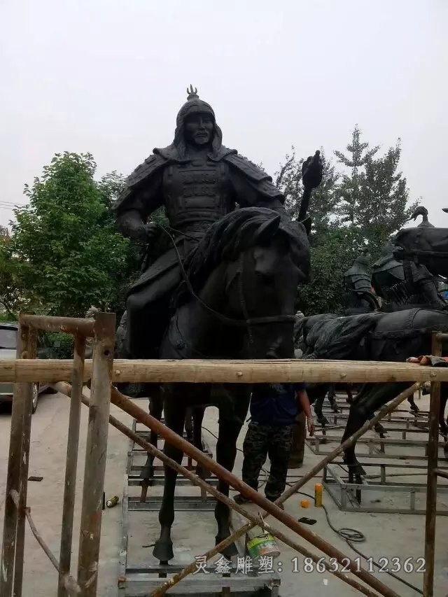 古代將軍騎馬青銅銅雕