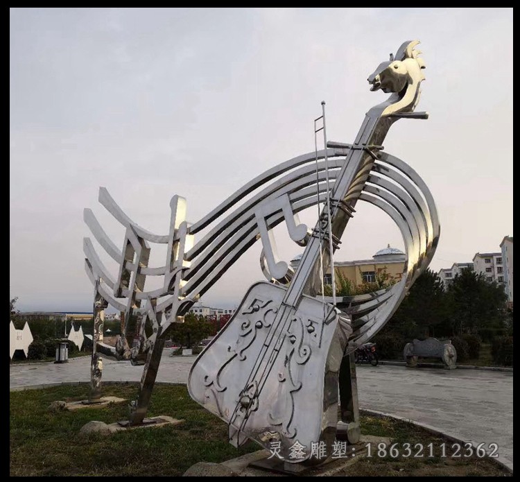 不銹鋼鋼琴公園景觀雕塑