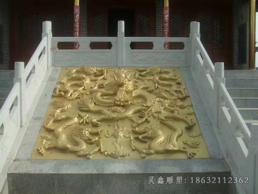 浮雕神獸龍景觀銅雕