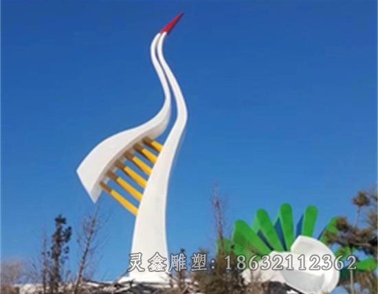 不銹鋼天鵝鏤空雕塑