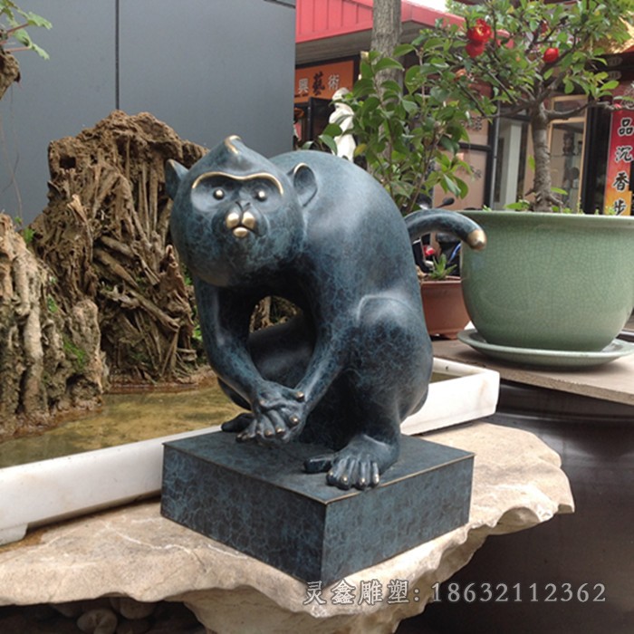 動(dòng)物猴子景觀標(biāo)志銅雕