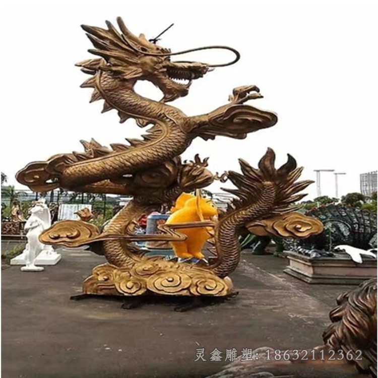 神獸龍廣場(chǎng)景觀銅雕