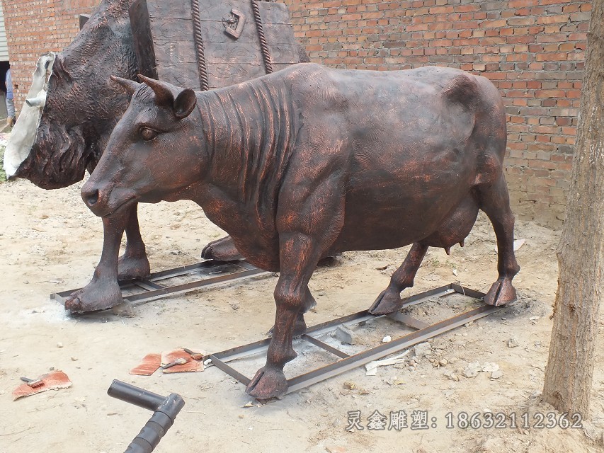 動物牛景區(qū)景觀標志銅雕