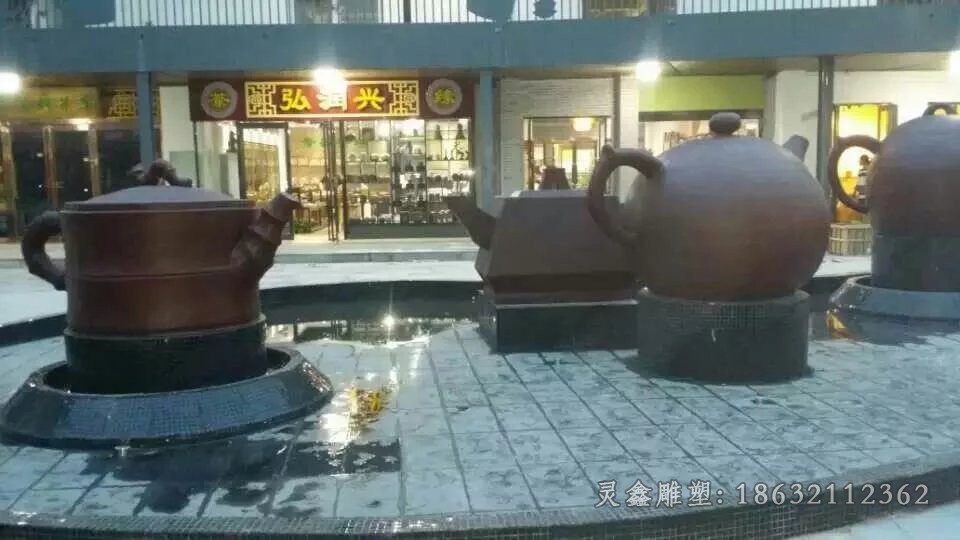 水壺噴泉景觀標志銅雕