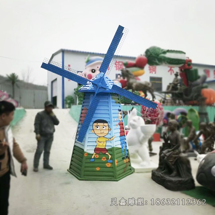 不銹鋼風車景觀廣場雕塑