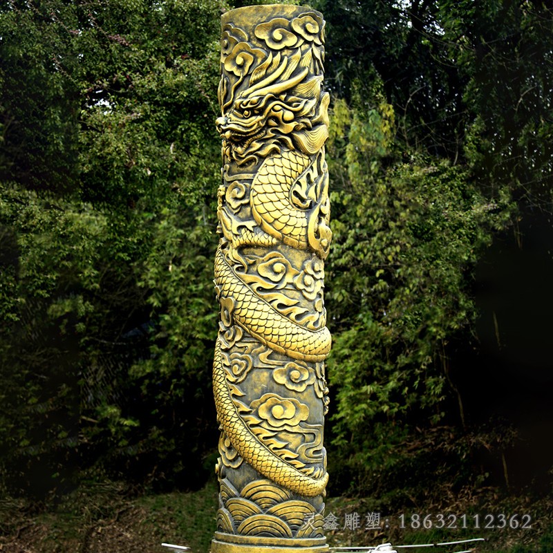 龍柱景觀(guān)標(biāo)志銅雕