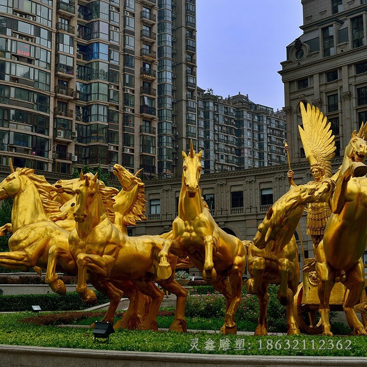 阿波羅戰(zhàn)車景觀銅雕